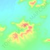 Mappa topografica Mount Rugged, altitudine, rilievo