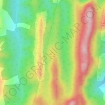 Mappa topografica Serra do Espinhaço, altitudine, rilievo