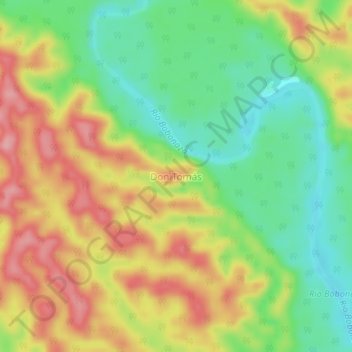 Mappa topografica Don Tomás, altitudine, rilievo