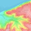 Mappa topografica Beuzeval, altitudine, rilievo