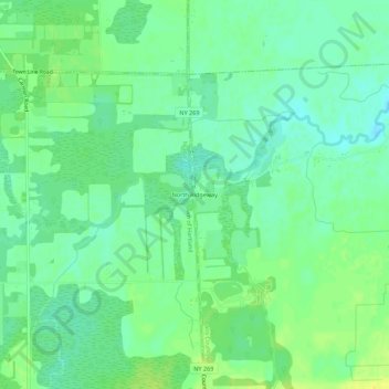 Mappa topografica North Ridgeway, altitudine, rilievo