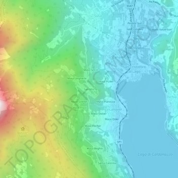 Mappa topografica San Vito, altitudine, rilievo