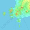 Mappa topografica Khet Udomsak, altitudine, rilievo
