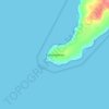 Mappa topografica Cabo Leones, altitudine, rilievo