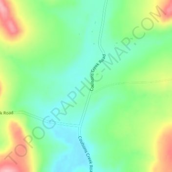 Mappa topografica Coulsons Creek, altitudine, rilievo