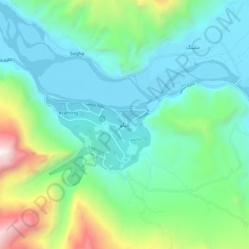 Mappa topografica Khaplu, altitudine, rilievo