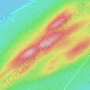 Mappa topografica Mont Fournier, altitudine, rilievo