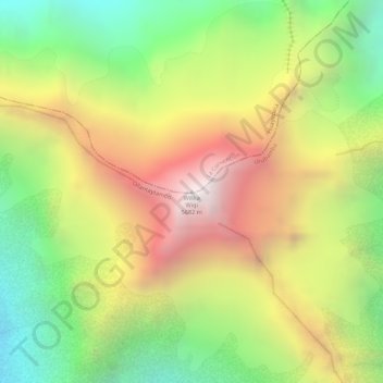 Mappa topografica Willka Wiqi, altitudine, rilievo