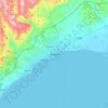 Mappa topografica Mersin, altitudine, rilievo