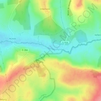 Mappa topografica Pré Rateau, altitudine, rilievo