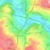Mappa topografica Apperley Bridge, altitudine, rilievo
