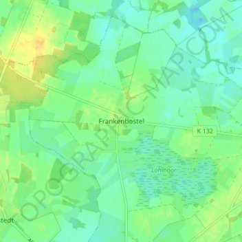 Mappa topografica Frankenbostel, altitudine, rilievo