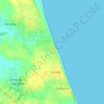 Mappa topografica Newport, altitudine, rilievo