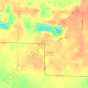 Mappa topografica Johannesburg, altitudine, rilievo