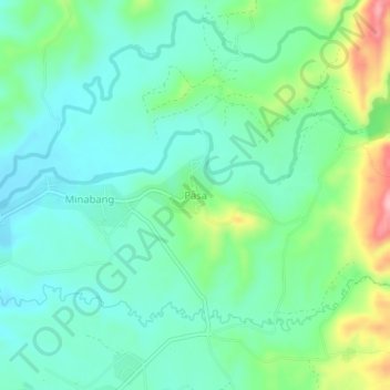 Mappa topografica Pasa, altitudine, rilievo