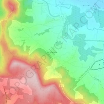 Mappa topografica Saint-Canadet, altitudine, rilievo