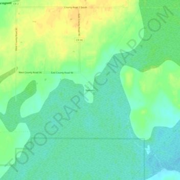 Mappa topografica Nakoda, altitudine, rilievo