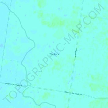 Mappa topografica Woodbury, altitudine, rilievo