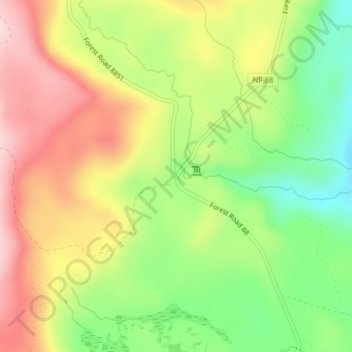 Mappa topografica Tire Junction, altitudine, rilievo