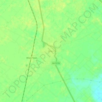 Mappa topografica Kheri, altitudine, rilievo