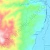 Mappa topografica Pamintaran, altitudine, rilievo