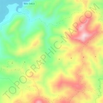 Mappa topografica Portezuelos, altitudine, rilievo