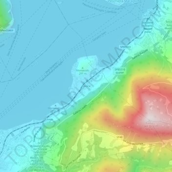 Mappa topografica Pilzone, altitudine, rilievo