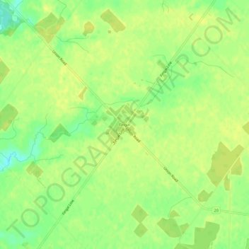 Mappa topografica Fingal, altitudine, rilievo