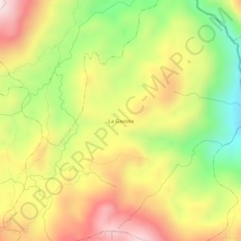Mappa topografica La Gaviota, altitudine, rilievo