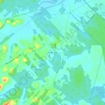 Mappa topografica Ponto Alto, altitudine, rilievo