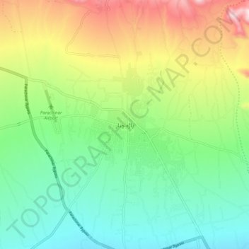 Mappa topografica Parachinar, altitudine, rilievo