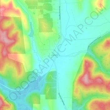 Mappa topografica Lorane, altitudine, rilievo