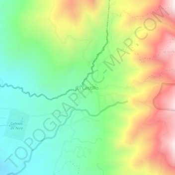 Mappa topografica El Castillo, altitudine, rilievo