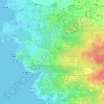 Mappa topografica Seghetto, altitudine, rilievo