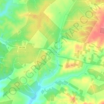 Mappa topografica Vendinha, altitudine, rilievo