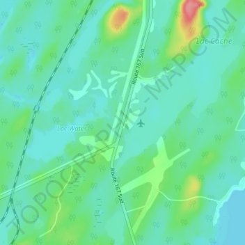 Mappa topografica Lac-Caché, altitudine, rilievo
