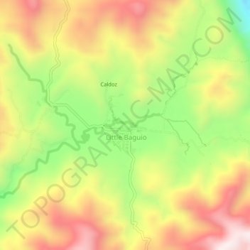 Mappa topografica Little Baguio, altitudine, rilievo