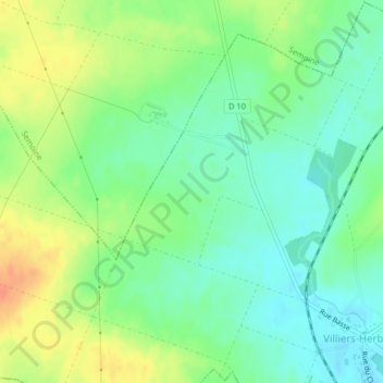 Mappa topografica Les Meaux Fourgons, altitudine, rilievo