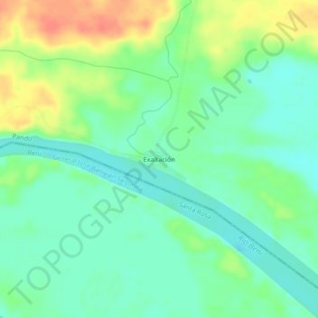 Mappa topografica Exaltación, altitudine, rilievo