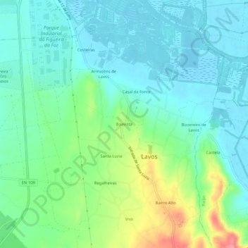 Mappa topografica Boavista, altitudine, rilievo