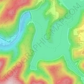 Mappa topografica Preßwitz, altitudine, rilievo
