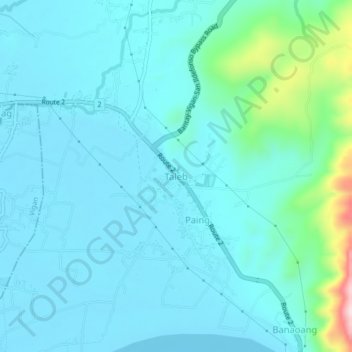 Mappa topografica Taleb, altitudine, rilievo