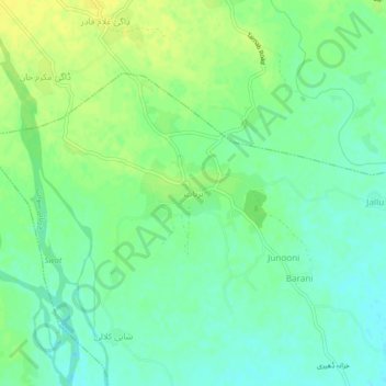 Mappa topografica Tarnab, altitudine, rilievo
