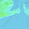 Mappa topografica Southsea nudist beach, altitudine, rilievo