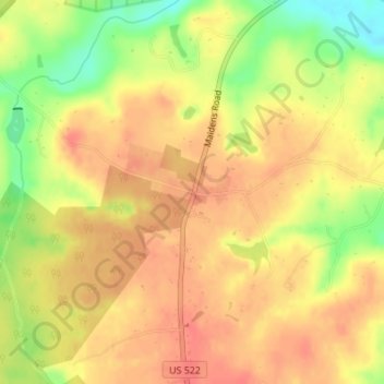 Mappa topografica Michaux, altitudine, rilievo