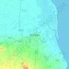 Mappa topografica Bhavnagar, altitudine, rilievo