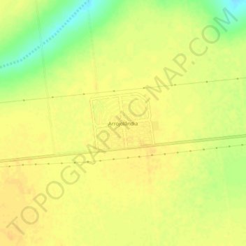 Mappa topografica Arrojolândia, altitudine, rilievo