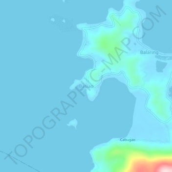 Mappa topografica Basiao, altitudine, rilievo
