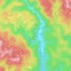 Mappa topografica Powderhorn Mountain, altitudine, rilievo