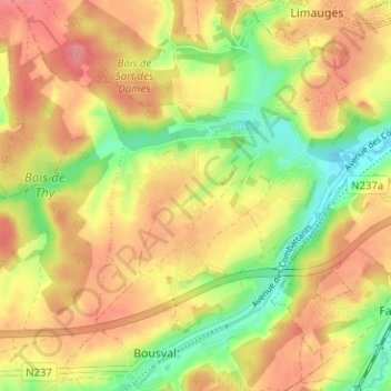 Mappa topografica Sclage, altitudine, rilievo
